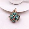 Brass Enamel Hollow Cage Locket Pendant PW-WG43577-01-1