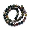 Natural Indian Agate Round Beads Strands G-G735-01-4mm-2