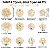 SUNNYCLUE 200Pcs 4 Styles Plating Acrylic Beads OACR-SC0001-22-2