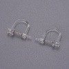 Plastic Clip-on Earring Findings KK-F785-05P-1