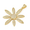Brass Micro Pave Cubic Zirconia Pendants KK-M322-27G-2