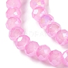 Baking Electroplate Glass Beads Strands DGLA-A039-J10mm-B18-3