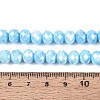 Anti-Tarnish Electroplate Rondelle Glass Beads Strands EGLA-T021-8mm-17-03-2