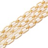 Alloy Rectangle and Oval Link Chains LCHA-I002-03G-1
