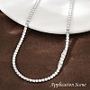 925 Sterling Silver Clear Cubic Zirconia Chains STER-C016-02A-P02-4