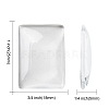 Transparent Rectangle Glass Cabochons X-GGLA-R025-25x18-2