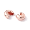 Brass Crimp Beads Covers KK-P219-05A-RG-2