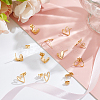 20Pcs 2 Styles Brass Stud Earring Findings KK-ME0002-53-4