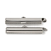 Brass Slide On End Clasp Tubes KK-N254-119P-04-1