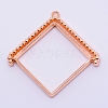 Alloy Open Back Bezel Pendants PALLOY-WH0071-58RG-RS-1
