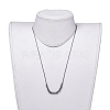 Adjustable Non-magnetic Synthetic Hematite Necklaces NJEW-JN02704-02-5