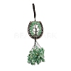 Natural Green Aventurine Chip Tree of Life Pendants Decoration G-F733-06G-2