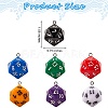 14Pcs 7 Colors Acrylic Pendants MACR-SZ0001-69-2