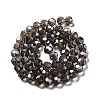 Electroplate Transparent Glass Beads Strands EGLA-A035-T8mm-A16-2