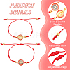 6Pcs Saint Benedict Medal Alloy Link Bracelets Set BJEW-AN0001-68-6