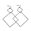 Ion Plating(IP) Rhombus 304 Stainless Steel Dangle Earrings for Women STAS-A057-18EB-1