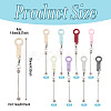 8Pcs 8 Colors Acrylic Straw Pendant Beadable Bar HJEW-TA0001-48-4