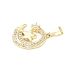 Brass Micro Pave Cubic Zirconia Pendants KK-D357-16F-G-2
