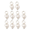 ABS Imitation Pearl Bead Charms PALLOY-JF04111-1