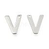 Tarnish Resistant 304 Stainless Steel Letter Charms LS-X-STAS-O072-V-1