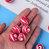 Opaque Striped Acrylic Beads MACR-S373-27B-03-6