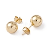 Rack Plating Brass Round Ball Stud Earrings for Women EJEW-F294-08E-G-1