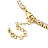 Heart with Evil Eye Enamel Link Bracelet with Clear Cubic Zirconia Tennis Chains BJEW-G650-04G-5