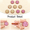 CHGCRAFT 10Pcs 2 Colors Food Grade Eco-Friendly Silicone Beads SIL-CA0001-77-4