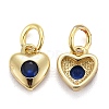 Brass Micro Pave Cubic Zirconia Charms KK-P192-07-3