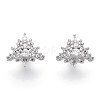 Rhodium Plated 925 Sterling Silver Micro Pave Cubic Zirconia Peg Bails STER-T004-73P-2