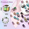 50Pcs Glass European Beads GPDL-YW0001-04-3