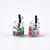 Glass Bottle Pendants GLAA-S181-04B-2