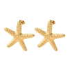304 Stainless Steel Starfish Stud Earrings EJEW-Z135-02G-03-4
