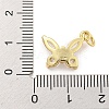 Rack Plating Brass Micro Pave CLear Cubic Zirconia Charms KK-Q814-04G-3