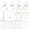 28Pcs 2 Styles Angel with Flower Plastic Imitation Pearl Charm Bracelets BJEW-GO0001-40-1