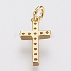 Brass Micro Pave Cubic Zirconia Pendants ZIRC-F083-008G-RS-2