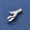 925 Sterling Silver with Cubic Zirconia Charms STER-Q004-01Y-S-2