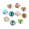Tree of Life Printed Half Round/Dome Glass Cabochons GGLA-A002-16mm-GG-1