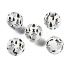 Christmas Printed Schima Wood European Beads WOOD-G024-02B-1