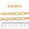 Alloy Textured Oval Link Chains LCHA-K001-05G-3