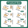 60Pcs 6 Styles 304 Stainless Steel Ribbon Crimp Ends STAS-UN0063-91G-4