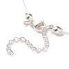 Glass Beaded Tassel Charms Chocker Necklace NJEW-TA00030-7