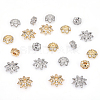 CHGCRAFT 24Pcs 6 Styles Brass Clear Cubic Zirconia Spacer Beads KK-CA0003-63-6