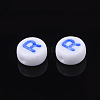 Initial Acrylic Beads X-OACR-E001-20R-2