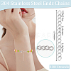100 Strands 304 Stainless Steel Chain Extender STAS-BBC0005-51B-2