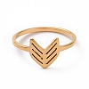 Ion Plating(IP) 201 Stainless Steel Arrows Finger Ring for Women RJEW-J051-10G-2