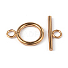 Ion Plating(IP) 304 Stainless Steel Ring Toggle Clasps X-STAS-L176-12G-A-2