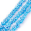 Handmade Millefiori Glass Bead Strands LAMP-J035-8mm-09-1