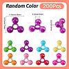 200Pcs Opaque Plastic Tri Beads for Christmas Ornaments Making SACR-SP0001-52-2