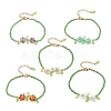 Natural Gemstone & Glass Beads Beaded Bracelets for Women BJEW-JB13426-2